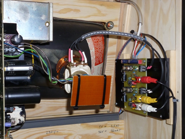 CRT with power board and XY deflection board