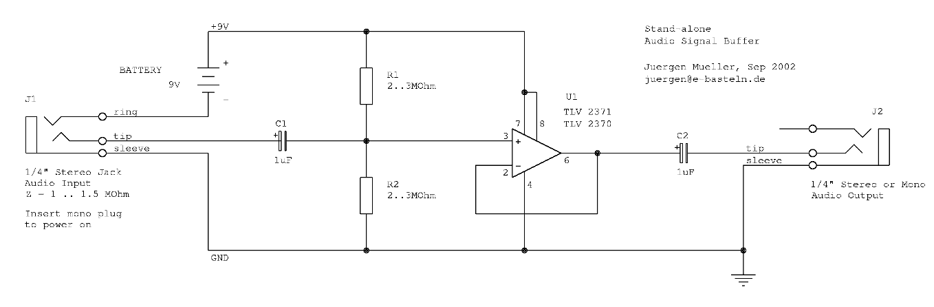 Circuit diagram for stand-alone input buffer